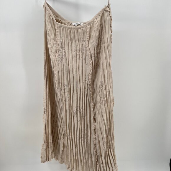 Flair Handmade Maxi Skirt – Size L, Cotton Blend with Lace & Wrinkle Effect - Picture 3 of 9